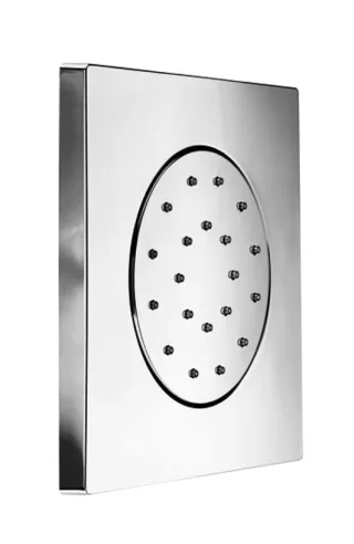 Herzbach Living Spa Unterputz-Seitenbrause, Regen eckiges Design chrom, 11.674500.2.01 11.674500.2.01