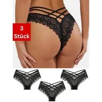 Elegant Love Taillenslip Damen-Dessous-Slip – sexy Unterwäsche in eleganter Spitzenoptik (Packung, 3-St., 3er-Pack) High-Waist-Panties – bequeme und stilvolle Lingerie-Unterhosen