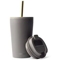 MAMEIDO Thermobecher, Edelstahl, Kunststoff, Silikon, doppelwandig isoliert, auslaufsicher in 350ml, 470ml, 700ml & 1200ml