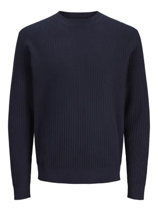 JACK&JONES - JPRBLUBARKLEY KNIT CREW NECK CH LN Blau - Gr. - XL