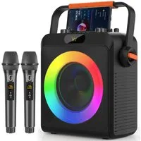 JYX mit 2PCS Mikrofon, Bluetooth Lautsprecher für Party Karaoke-Maschine 1 (Bluetooth)