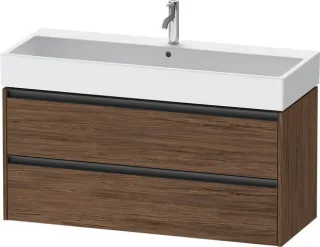Duravit Ketho.2 Waschtischunterbau wandhängend Nussbaum dunkel Matt 1184x460x549 mm - K2527902121000 K25279021210000