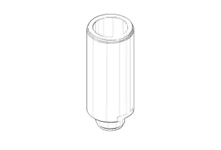 Dornbracht Anschluss für Maro Ersatzteile 09300109510 D. 34 x 85 mm Chrom 09300109510-00