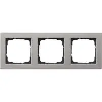 Abdeckrahmen dreifach Edelstahl mit Klemmbefestigung und Schutzart IP20 edelstahl, Retail