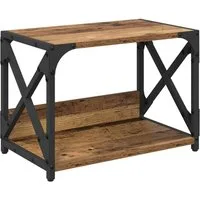 vidaXL Druckertisch Druckerständer Altholz 44 x 26 x 31,5 cm Holzwerkstoff (1-St)