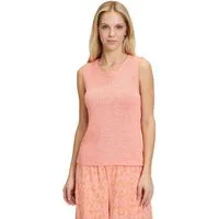 Cartoon Stricktop Damen mit Rundhalsausschnitt Rippbündchen
