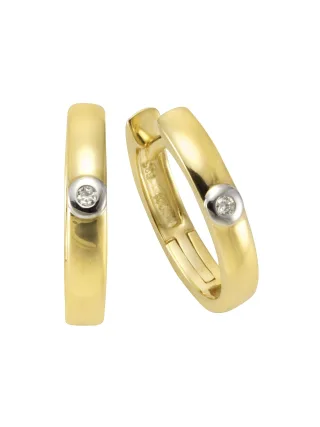 Orolino Ohrringe Gold 585 mit 2 Brillanten zus. 0,02ct.