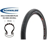 Schwalbe Fahrradreifen 26 Zoll Schwalbe Big Ben Plus Fahrrad Reifen 26x2.15 City Bike GreenGu, (1-tlg)