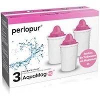 PerloPur Kalk- und Wasserfilter Classic Magnesium Filterkartuschen AquaMag Pack 3, Zubehör für Brita Classic u. PearlCo Classic