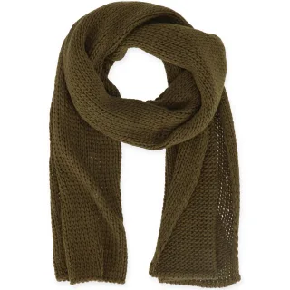 Halsüberkopf Accessoires - 180x35 Schal glatt gestrickt khaki - Gr. - OS