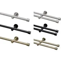 Garduna Gardinenstange Ø 16mm / 1- oder 2-Lauf, 1-läufig, Metall