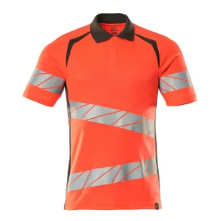 MASCOT Herren Polo-Shirt ACCELERATE SAFE Hi-vis Rot / Dunkelanthrazit 3XL - 19083-771-22218-3XL