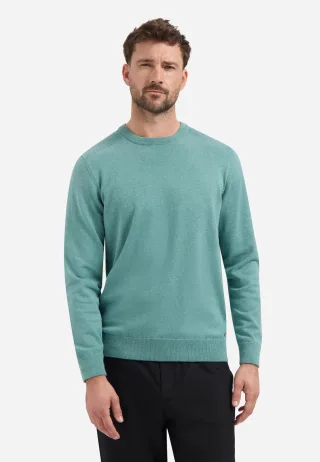No Excess - Pullover Crewneck Melange arctic blue - Gr. - L