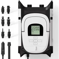AUDEW SUP-Pumpe 22PSI Tragbare Elektrische Luftpumpe DC12V Elektropumpe, mit 6 Düsen, Für Paddleboard, SUP-Board, Luftmatratzenm