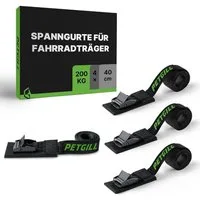 LuxusKollektion Spanngurt Spanngurte mit Polsterung Für Fahrradträger 4 Stück 40 cm 20 mm 200 Kg