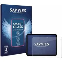 Savvies Displayschutzglas Schutzglas Panzer für Apple iPad A16 11" WiFi 2025 (11. Gen), 2 Stück, Schutzfolie Display Schutz Glas Folie klar