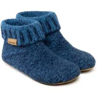 Gottstein Knit Boot Hüttenschuhe (1-tlg) Hüttenschuh - Aus 100% Schurwolle, Sohle aus Rindsleder