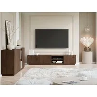 MIRJAN24 Wohnzimmer-Set Mirtu II, (2er-Set, TV-Lowboard, Kommode), geräumige Einlegeboden