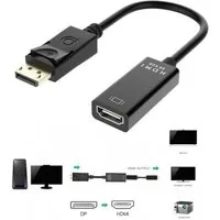 Bolwins D35 DisplayPort DP zu HDMI Adapterkabel 4K für Laptop PC Monitor Audio- & Video-Kabel, DisplayPort Stecker (20 Pin), HDMI Buchse (19 Pin) (25 cm), DisplayPort auf HDMI Adapter Audio- und Videoübertragung
