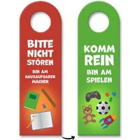 speecheese Dekohänger Mache Hausaufgaben - Bin am Spielen Türhänger für Jungs