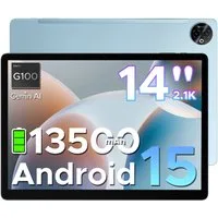 DOOGEE 2026 DOOGEE Tablet Tab E3 Max 14 Zoll 13500mAh, Helio G100 Android 15 Tablet (14", 256 GB, Android 15, 4G, 256GB ROM /2TB, 16MP + 8MP, Gemini AI/4G LTE/5G WLAN/GPS/GMS)