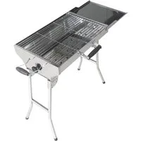 Olymp Handels GmbH Holzkohlegrill Mangal Edelstahl Schaschlik Grill Aladdin mit Tasche