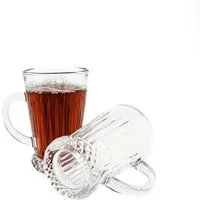 Almina Gläser-Set Elegantes 6 -tlg Set aus Glas Teegläser Trinkgläser Transparent 210 ml, 6-tlg.