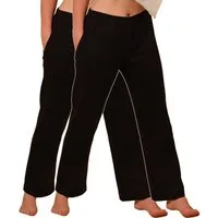 HERMKO Homewearhose 984 (Pack, 2er) Homewear Hose Unisex, Bio-Baumwolle, bequem, seitl. Taschen