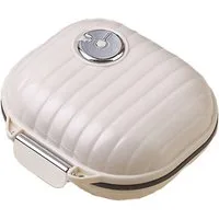 Jumpeak Pillendose tablettenbox 7 tage,pillendose 7 tage,pillendose klein für unterwegs (Muschelförmige Pillendose, Tablettenbox, Luftdicht), Sortierbox, Pillendose, 2 Farben, 2 Größen, Tragbare Pillenbox