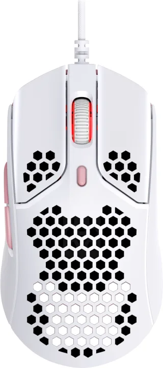 HP HyperX Pulsefire Haste ? Gaming-Maus (Weiß-Pink) | 4p5e4aa | Beidhändig - Optisch