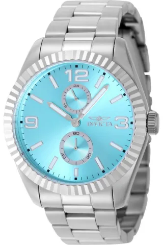 Invicta Specialty 49522 Herrenuhr - Quarzwerk - Edelstahl mit blauem Zifferblatt - 43 mm