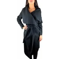 Worldclassca Langmantel Worldclassca Damen langer Mantel Gürtel Wasserfall-Schnitt Abendmode