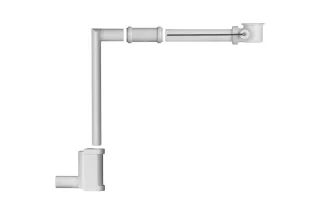 ESS Raumsparsiphon Slimwaste & drehbarer Siphon Komplettset , SW-SET SW-SET