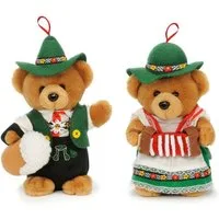 Teddys Rothenburg Kuscheltier Trachten-Teddybär mit Dirndl und Akkordeon 25 cm Plüschteddy (Stoffteddybär, Stofftier, Plüschtier)