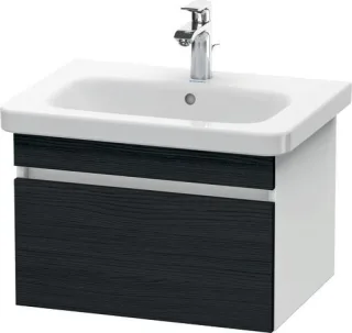 Duravit DuraStyle Waschtischunterbau wandhängend Eiche Schwarz & Weiß Matt 580x448x398 mm - DS638001 DS638001618