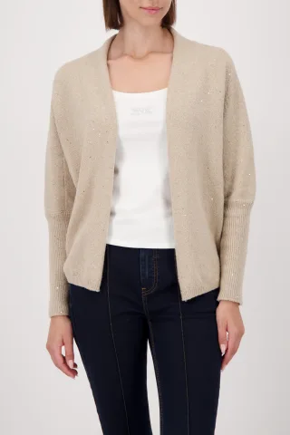 monari - Stricküberwurf mit Pailletten cinnamon - Gr. - 46