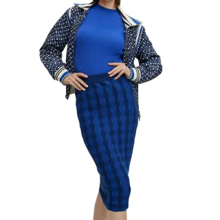 Boss - Midirock für Damen (Blau/Schwarz)