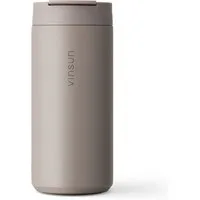 Vinsun Thermobecher Edelstahl Isolierbecher 350ml - Kaffeebecher doppelwandig isoliert, 2-tlg., Edelstahl, BPA frei, auslaufsicher, bruchfest, Kalt- und Heißgetränke