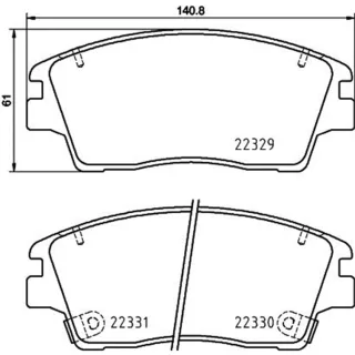 Hella Bremsbel?ge vorne Hyundai Tucson