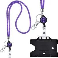 WEBBOMB Schlüsselanhänger Kristall Lanyard + Jojo Set + Kartenhalter Umhängeband Schlüsselband