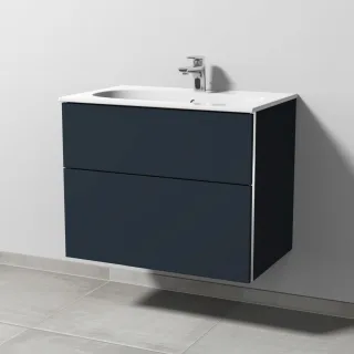 Sanipa 3way Waschtischunterbau zu Geberit Acanto Slim Waschtisch mit 2 Auszügen, Marine-Matt BP4111R