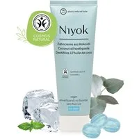 Niyok Zahnpasta aus Bio Kokosöl Ohne Fluorid & Vegan für Intensive Pflege & Frische, Eisminze (Ice mint)