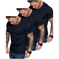 Amaci&Sons T-Shirt 3. LANCASTER 3er-Pack T-Shirts (3er-Pack) Herren Basic Oversize T-Shirt mit Rundhalsausschnitt
