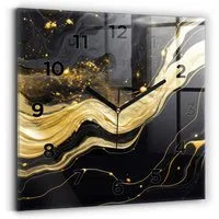 Tulup Wanduhr Glasmarmoruhr Dekorative Rechteckige Uhr aus Gehärtetem Glas