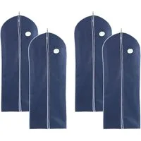 WENKO Kleidersack Modell Air (Set, 4 St) 150 x 60 cm, mit Reißverschluss, Sichtfenster & Kleiderbügelaussparung