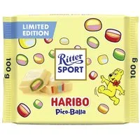 Ritter SPORT Schokolade, Ritter Sport Pico Balla Haribo weiße Schokolade mit Fruchtgummi 100g