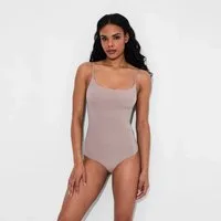 cfab (creamy fabrics) Body Cami Bodysuit String-Rose Wood-M (1-tlg)