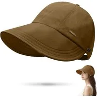 nsihing Sonnenhut Damen-Sonnenhut mit UV-Schutz, faltbarer Sonnenhut mit breiter Krempe geeignet zum Wandern, Angeln, Joggen, Reisen usw