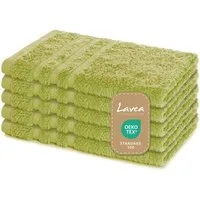 Lavea Gästehandtuch 5er Set Gästehandtücher, Elena Frottee, 30x50 cm Gästetuch, 100% Baumwolle (5er Set), 500 g/m² Frottier, weich & saugstark, pflegeleicht