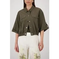 Monari Hemdjacke Jacke Modal Regular fit mit Druckknöpfen